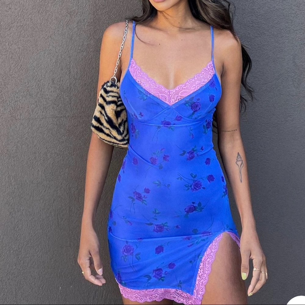 Princess Polly Motel Rocks Coti Mini dress Lilac Rose
